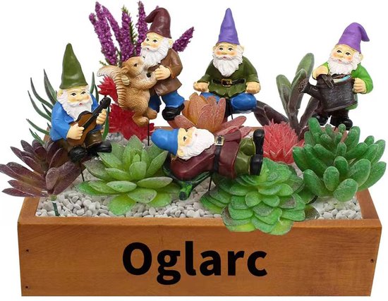 Kabouter Tuinstekerset - Bloempot Decoraties - 5 Stuks