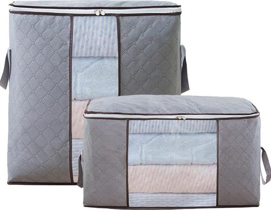 4x Opbergtas voor Kleding/Dekbed - 50L - Grijs