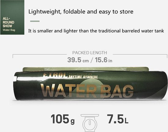 Draagbare Waterzak met Kraan - 7.5L - Jungle Groen