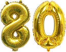 56 delig latex ballonnen versiering - Thema: 80 jaar - Kleur goud