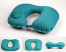 Zelfopblaasbaar U-vormig nekkussen - Groen
