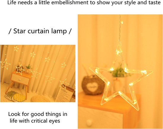 Sterrenhemel LED Lichtketting 1.5M Warm Licht 8 Modi 220V