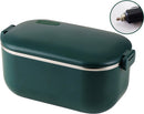 Elektrische lunchbox - ideaal voor gebruik in de auto-Lunchtrommel voor warme maaltijden-donkergroen