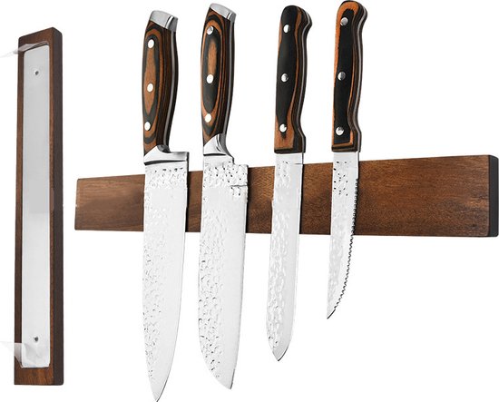 Luxe magnetische messenstrip acaciahout 40.7 cm