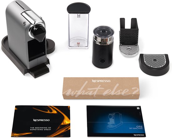 Krups Nespresso Citiz & Milk XN761B - Koffiecupmachine - Zilver - Met Melkopschuimer - Compact - Retro Design