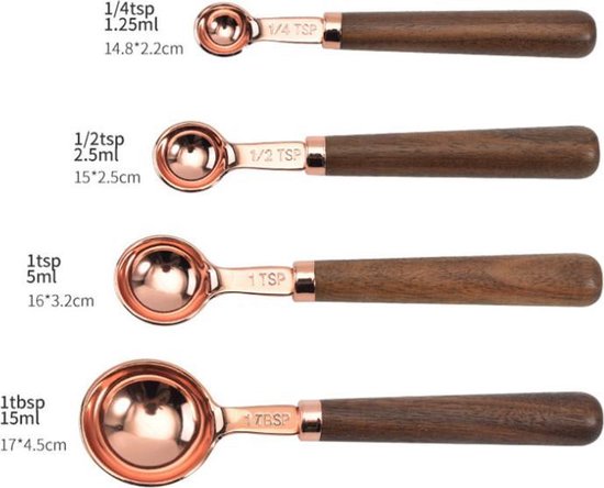 8-delige Maatbeker en Maatlepel Set - Maatcups