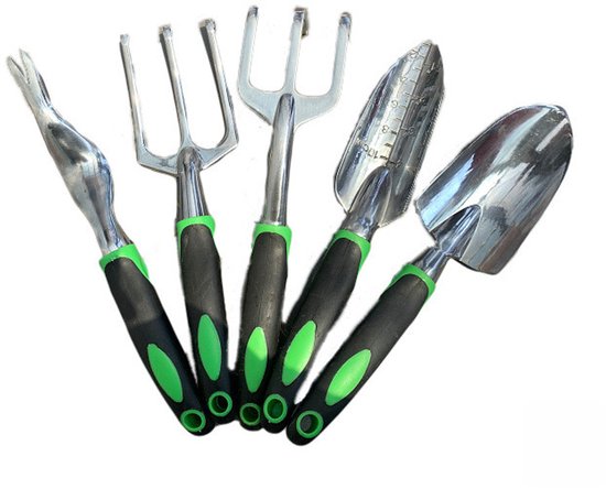 Tuingereedschap Set 9-Delig – Aluminium Tuingereedschapset met Draagtas – Snoeischaar, Schep, Hark & Meer – Tuinieren