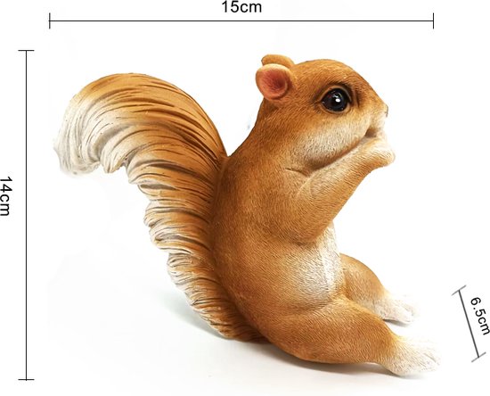 Gesimuleerde Eekhoorn Tuindecoratie - Hars 6.5*14*15cm