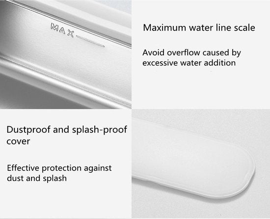 TDR - Mini ultrasoon reiniger - 360 graden reiniging, hoogfrequente trillingen, zonder schurende materialen of chemische middelen, licht van gewicht, waterreservoir met capaciteit van 350 ml