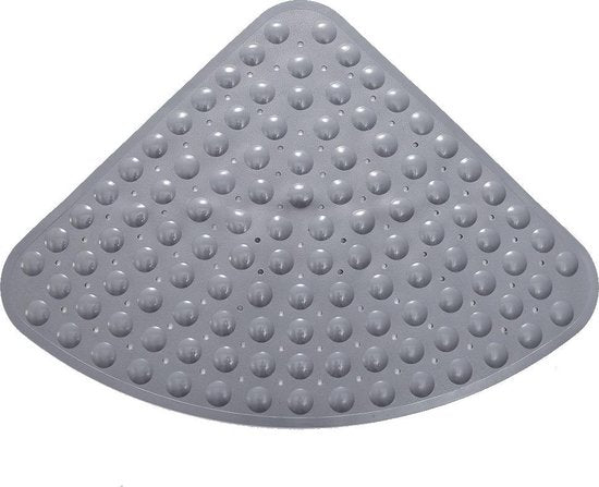 Merkloos TDR douchemat PVC zuignap grijs 70x70