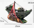 Piratenavontuur Aquarium Decoratie - Levendige Details, Duurzaam Harsmateriaal en Authentiek Ontwerp 25*9*18.5cm
