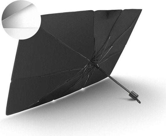 EXTRA GROOT Zonnescherm / autoparaplu - Binnenkant Voorruit Auto - Opvouwbaar - Hitte en UV bescherming 148X86cm