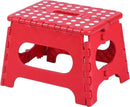 2 Stuks verdikt kunststof opvouwbaar krukje -Lichte Draagbare-Met Antislip Oppervlak-rood 29x22x22cm