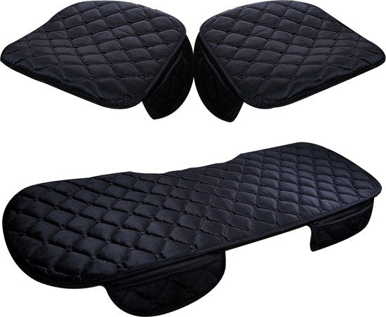 3delige Autostoelhoes - Zacht, Antislip, Hoogwaardig Zwart