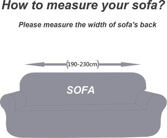 Stretch Bankhoes voor 3-zitsbanken (190-230 cm) - Bescherming en Stijl voor Uw Zetel - Vlekbestendig, Comfortabel en Eenvoudig Onderhoud-pauwblauw
