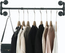 Muurbevestigde Kledingstang - 80cm - Draagvermogen 35kg - Zw