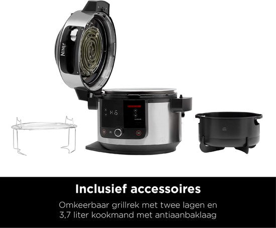 Ninja Foodi OL550EU Multicooker - 11 Kookfuncties - 6 Liter - Inclusief Airfryer, Stomen, Grillen, Pressure