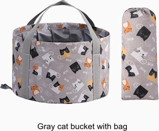 TDR - Opvouwbaar waterdichte bad - geschikt voor voetenbad / kleren wassen / etc - 21L - Gray