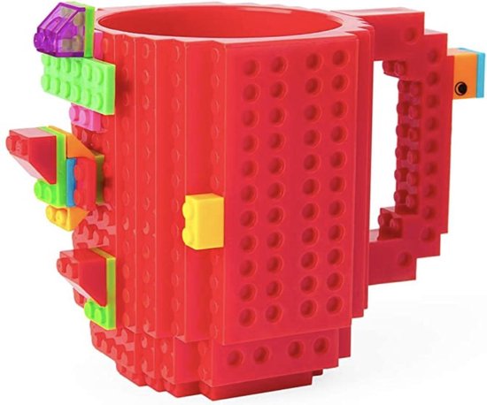 Build on Brick Mug - Rood - 350 ml - Creatief Accessoire