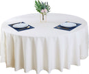 TDR-Waterdicht en vlekbestendig stoffen tafelkleed rond - 160 cm - Decoratief tafellaken in effen design -Polyester,PVC en katoen- Champagne