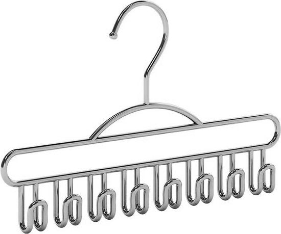 3 stuks Ruimtebesparende Roestvrijstalen Kledinghanger met 8 Haken-De Ultieme Oplossing voor een Georganiseerde Kast-zilver