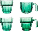 Cactus Drinkglazen Donkergroen 4 Stuks - Vaatwasserbestendig
