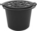 koffiecapsulefilterkop-4-stuks Hervulbare capsulefilter met een lepel en borstel voor nespresso-koffiemachines-zwart