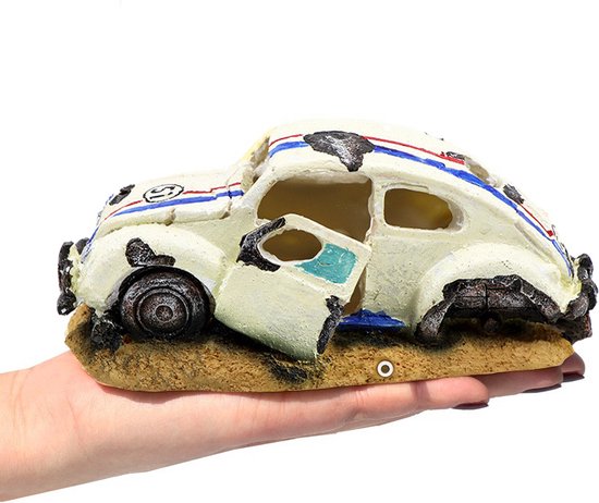 Verzonken Auto Aquariumdecor - Natuurgetrouw 17x9x8cm
