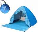 TDR-Strandtent- pop-up strandtent-draagbare tent-Anti-UV 50+ -  blauw met draagtas