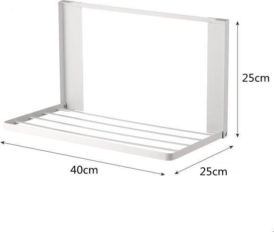 Magnetisch Opbergrek voor Wasmachine - Inklapbaar en Ruimtebesparend - 40x25x25 cm-wit