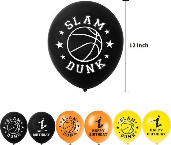 45delige-  Basketbal thema verjaardagsfeestje decoratieset
