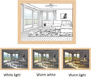 3D LED Nachtlamp – Houten Sfeerverlichting met USB-voeding en 3 Lichtkleuren
