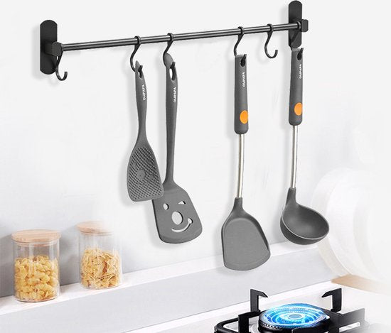 Ruimtebesparende Keukengerei Wandbeugel 40CM - Zwart
