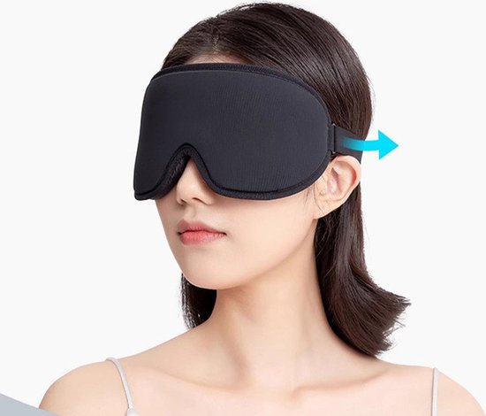 Slaapmasker voor mannen en vrouwen, 3D zijden slaapmasker, zacht en comfortabel, zwart slaapmasker, geschikt voor dutjes, reizen, ploegendienst