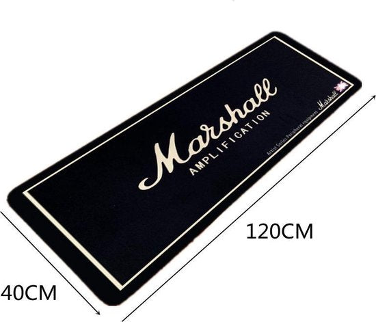 TDR - Lange strip vloerkleed gitaar thema - Anti-slip vloerkleed -zwart 40 * 120cm