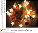 LED-achtergronddecoratie met sterrenslinger- 5 meter 30 lampjes-USB-afstandsbediening-8 knipperende modi-warm wit licht