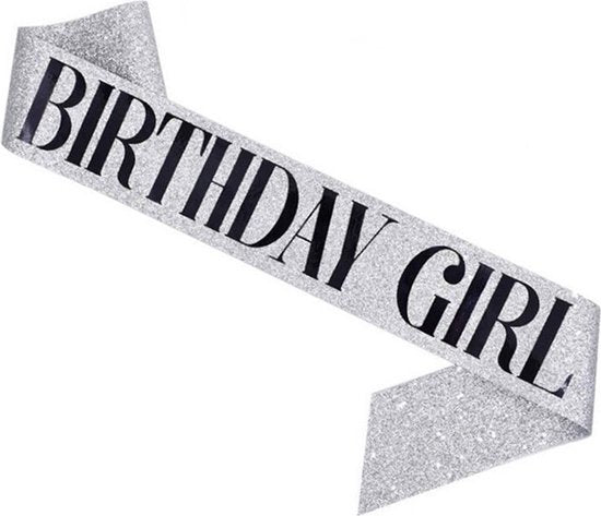 Merkloos Sjerp & Tiara Birthday Girl - Zilver