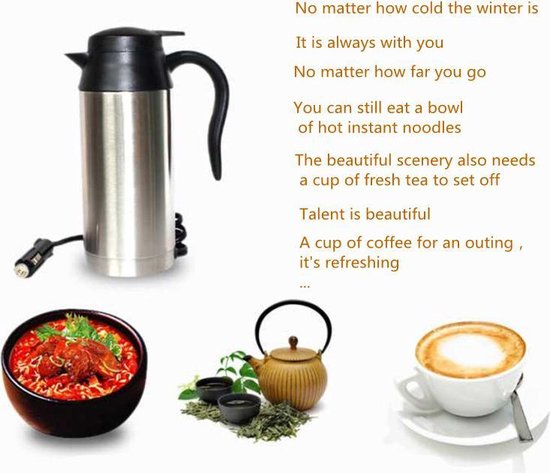 TDR 750 ml 24V auto waterkoker roestvrij staal