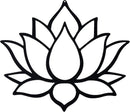 Metalen Lotus wandbord-woonkamer wanddecoratie-Elegant en stijlvol 28*24cm-zwart