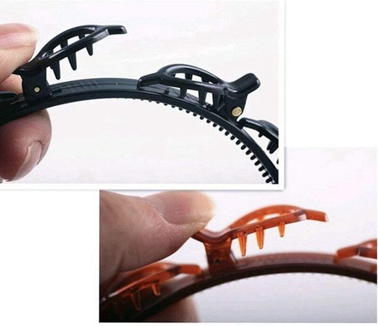 Haarband met klemmen-Haarband met clips- Antislip Haarband-D