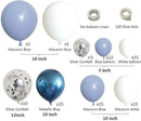 107 delig Ballonnenboog  - Blauwtinten voor verjaardag, jubileum, feestelijke opening, baby shower