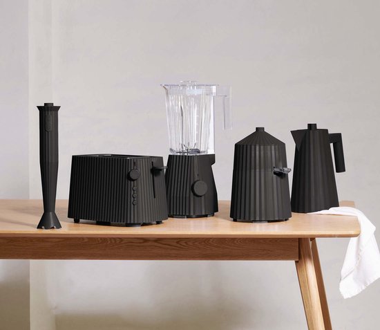 Alessi Plissé Waterkoker 1L Zwart