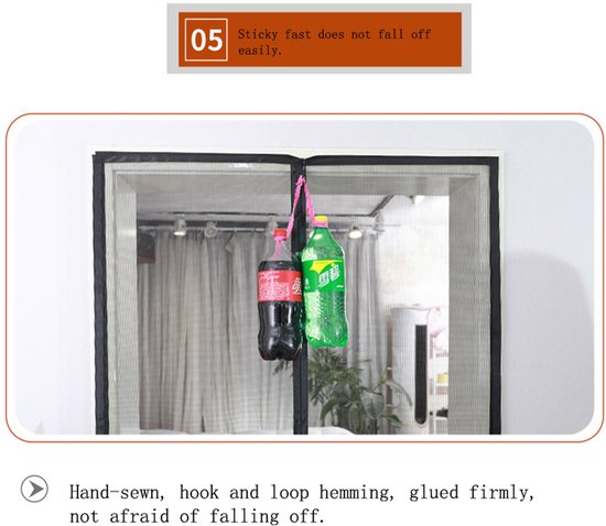 Magnetisch deurhor 100x210 cm - Glasvezel, Klittenband, Zwar