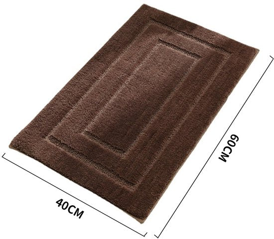 Absorberende Badkamermat 40x60 cm - Anti-slip Bruin