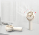 Draagbare Handventilator met grote capaciteit en Krachtige Windkracht-USB Oplaadbaar- Perfect voor Onderweg - 3 Snelheidsniveaus -wit-75 x40 x 140 mm