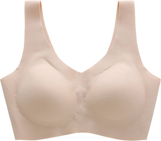 Beige Softstretch BH zonder Beugel - Voorgevormd M