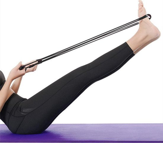 Trekkoord Yoga -ElastiekFiguur 8 Rally -Zwart