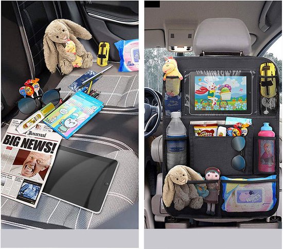 Unikorf 2 st Auto Stoel Organizer Achterbank Zwart 41x61
