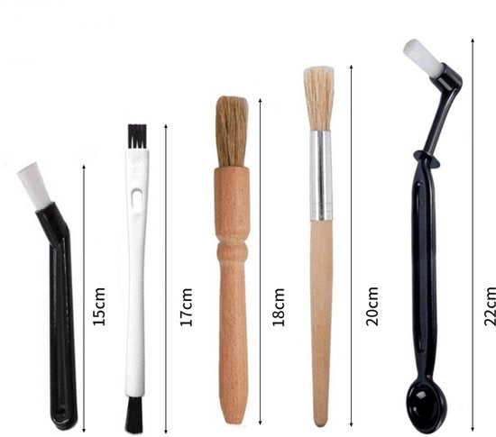 15-delige kunststof/nylon schrobborstelset