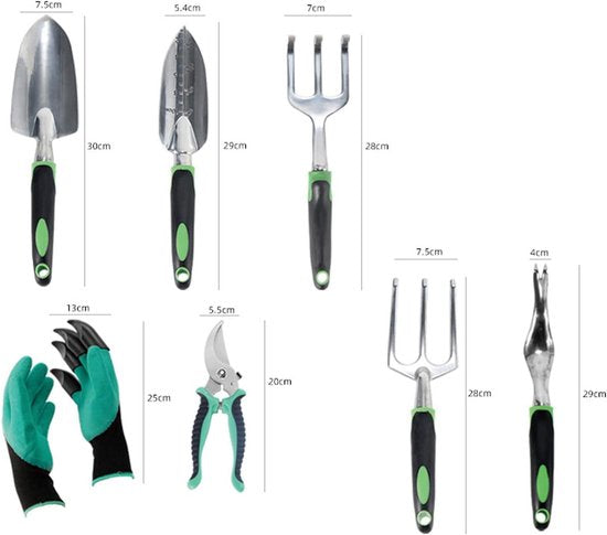 Professionele 9-delig tuingereedschapset - tuinaccessoires